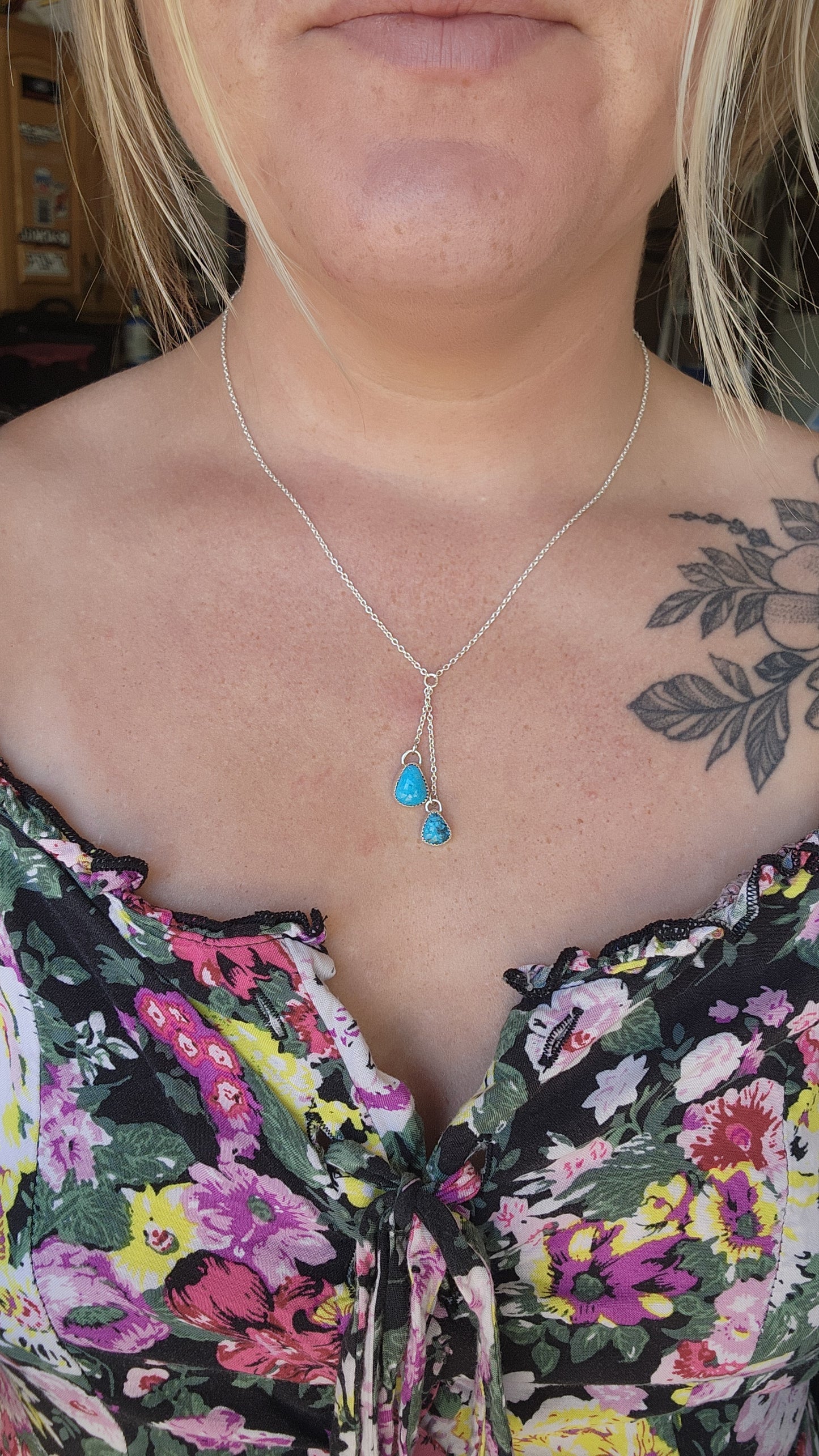 Kingman Lariat Style Necklace